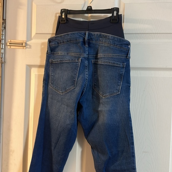 OLD NAVY MATERNITY ROCK STAR SUPER SKINNY JEANS: FULL PANEL:NEW WITH TAGS:6 LONG - Picture 6 of 7
